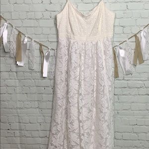 Anthropologie brand Plenty Dresses by Tracy Reese size 10 white lace maxi
